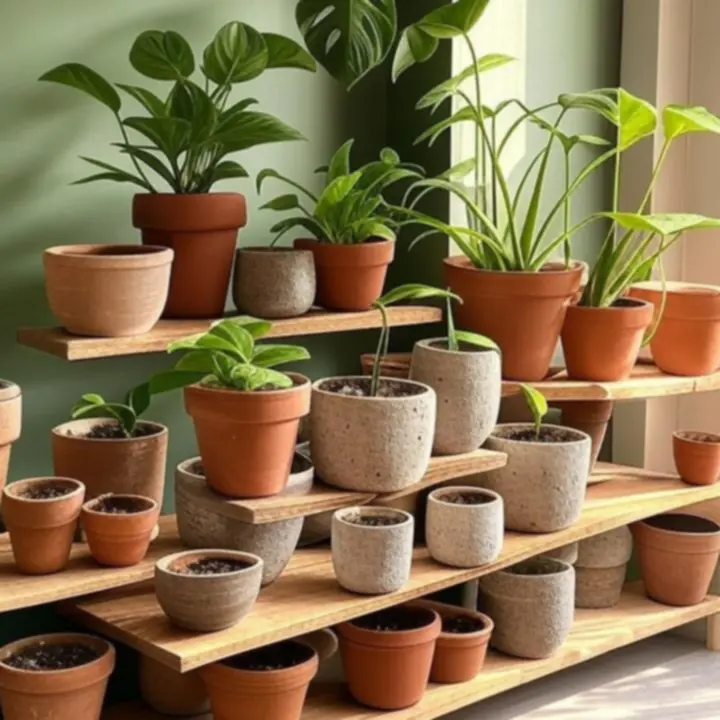 Kolekcja premium donic ceramicznych i terakotowych w odcieniach szałwi i kremu