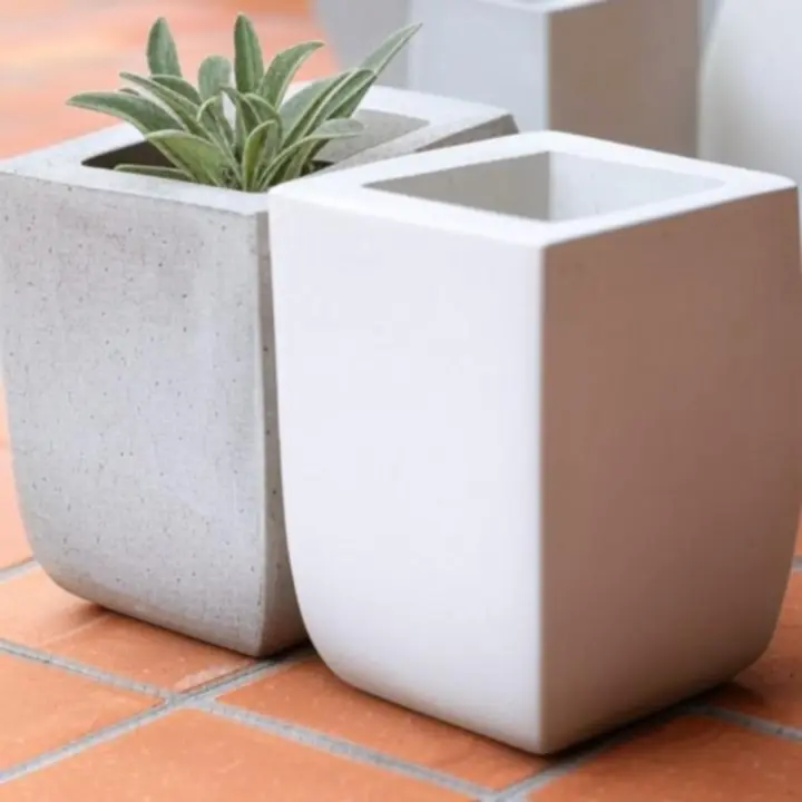 Minimalistyczne donice geometryczne w stonowanych kolorach